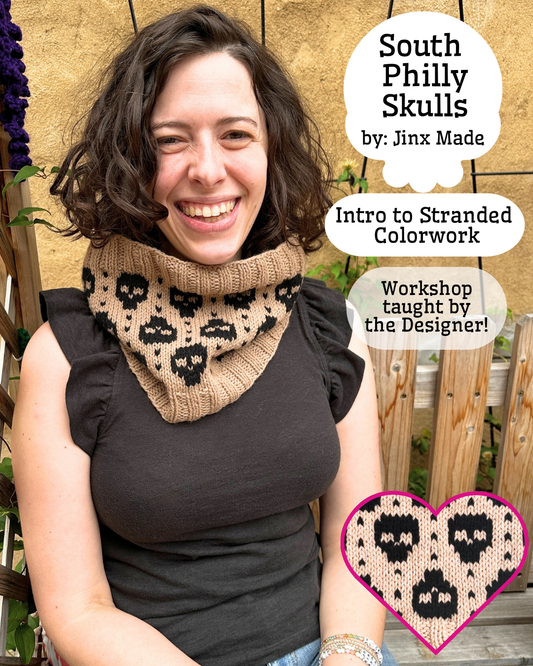 Class : Stranded Colorwork Basics - South Philly Skulls Cowl