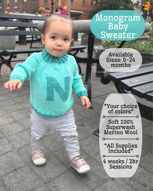 Class : Monogram Baby Sweater - Beginner Sweater