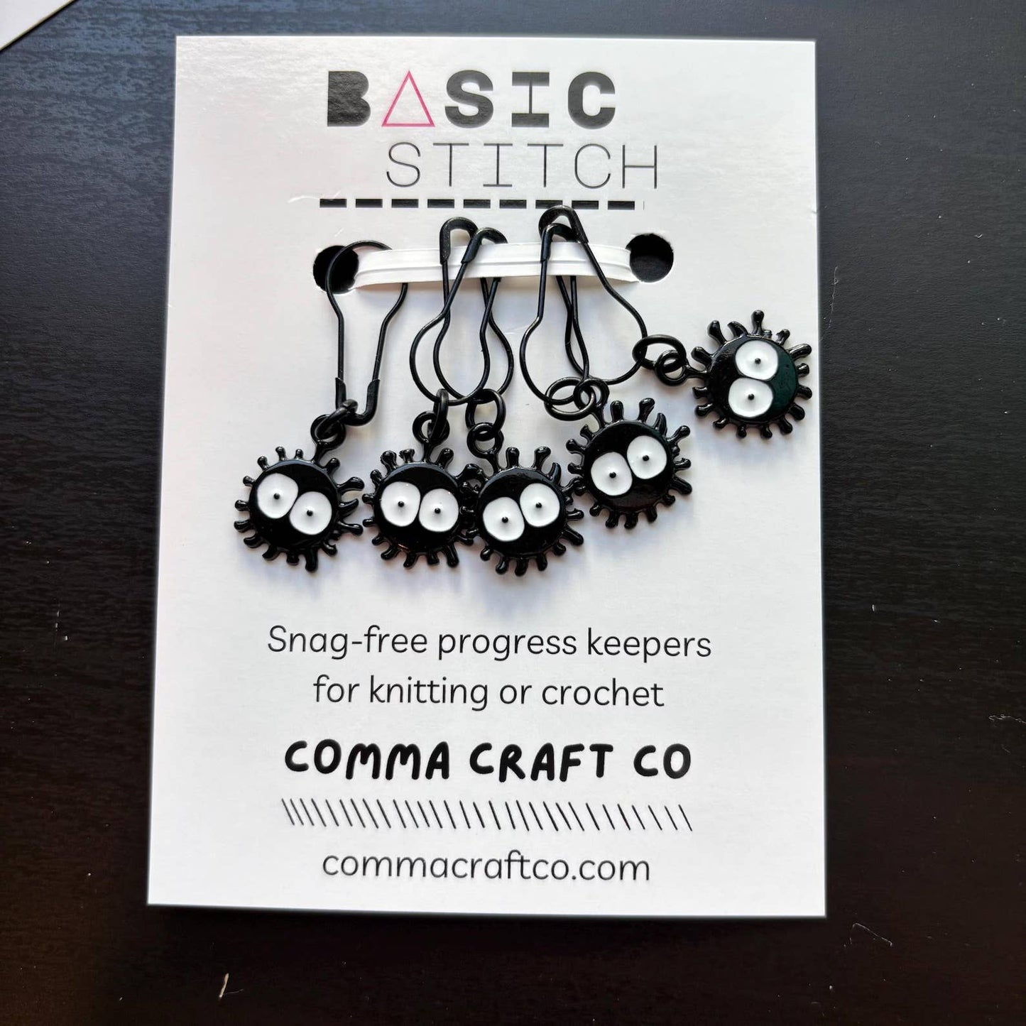Basic Stitch - Soot Sprite Stitch Markers Knitting Crochet Notions