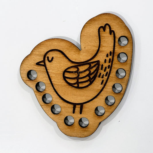 Bird Embroidery Floss Organizer — Thread Keeper Wooden