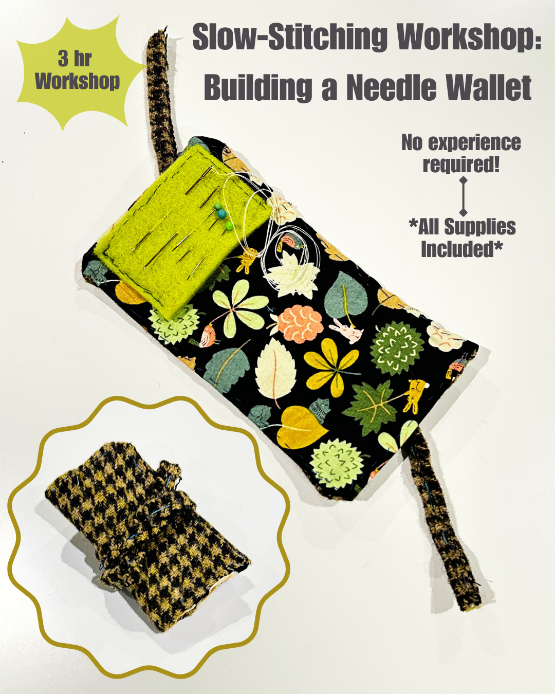 Workshop: Slow-Stitching Workshop: Building a Needle Wallet