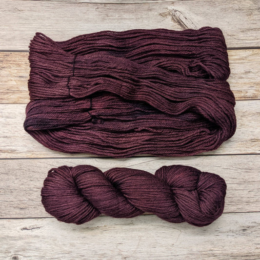 Lauritzen Hand Dyed Yarn in Colorway: Mulberry