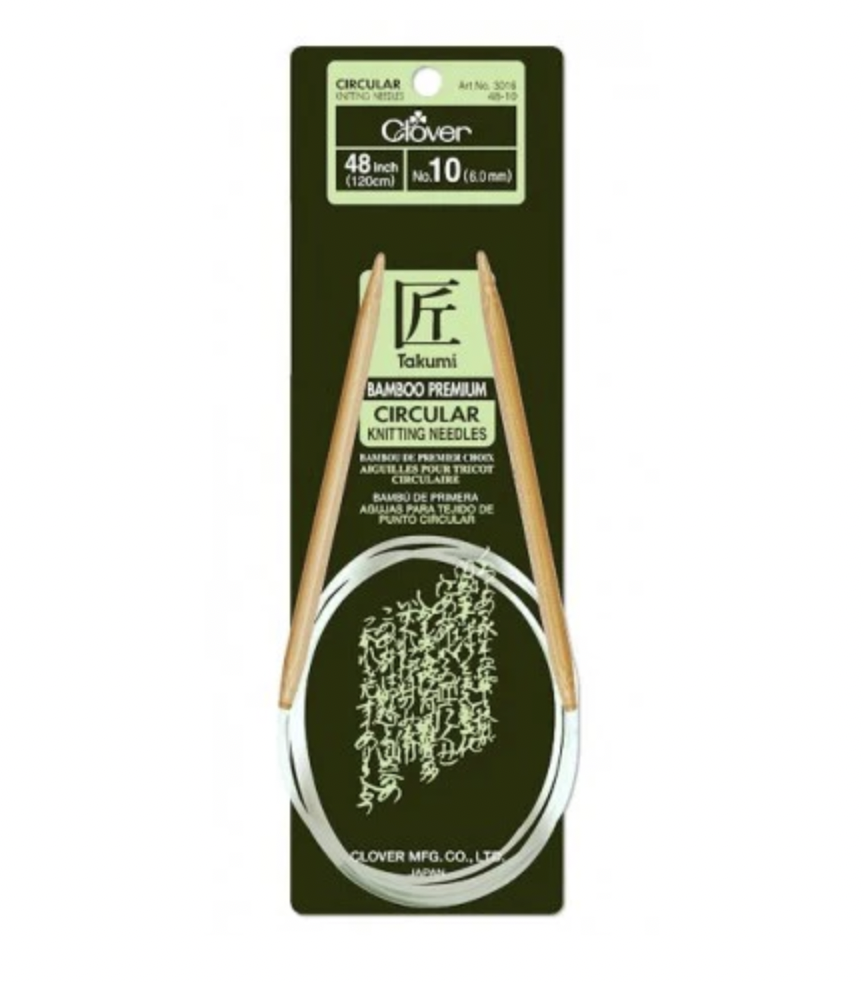 Clover Takumi Bamboo fixed circular needles