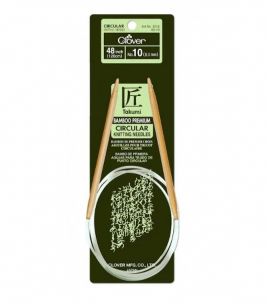 Clover Takumi Bamboo fixed circular needles
