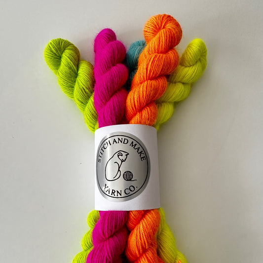 Lite Brite Mini Skeins - Stitch and Make Yarn Co