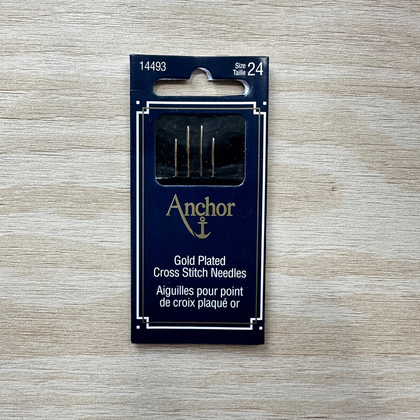 Susan Bates Anchor - Gold Plated Cross Stitch Needles: #24