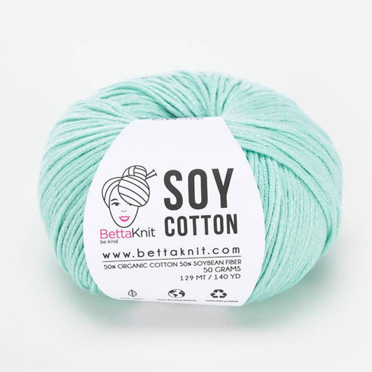 Soy Cotton, cotton and soy yarn: Mint