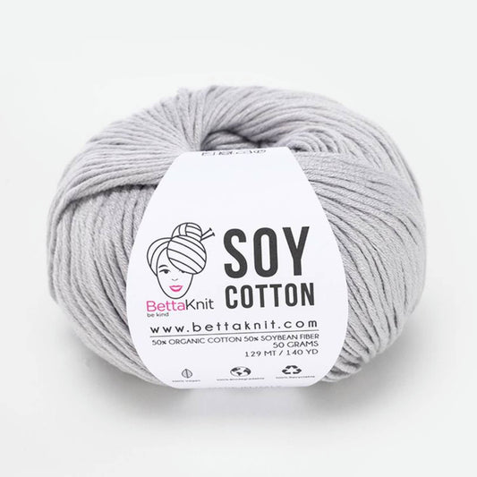 Soy Cotton, cotton and soy yarn: Alluminium