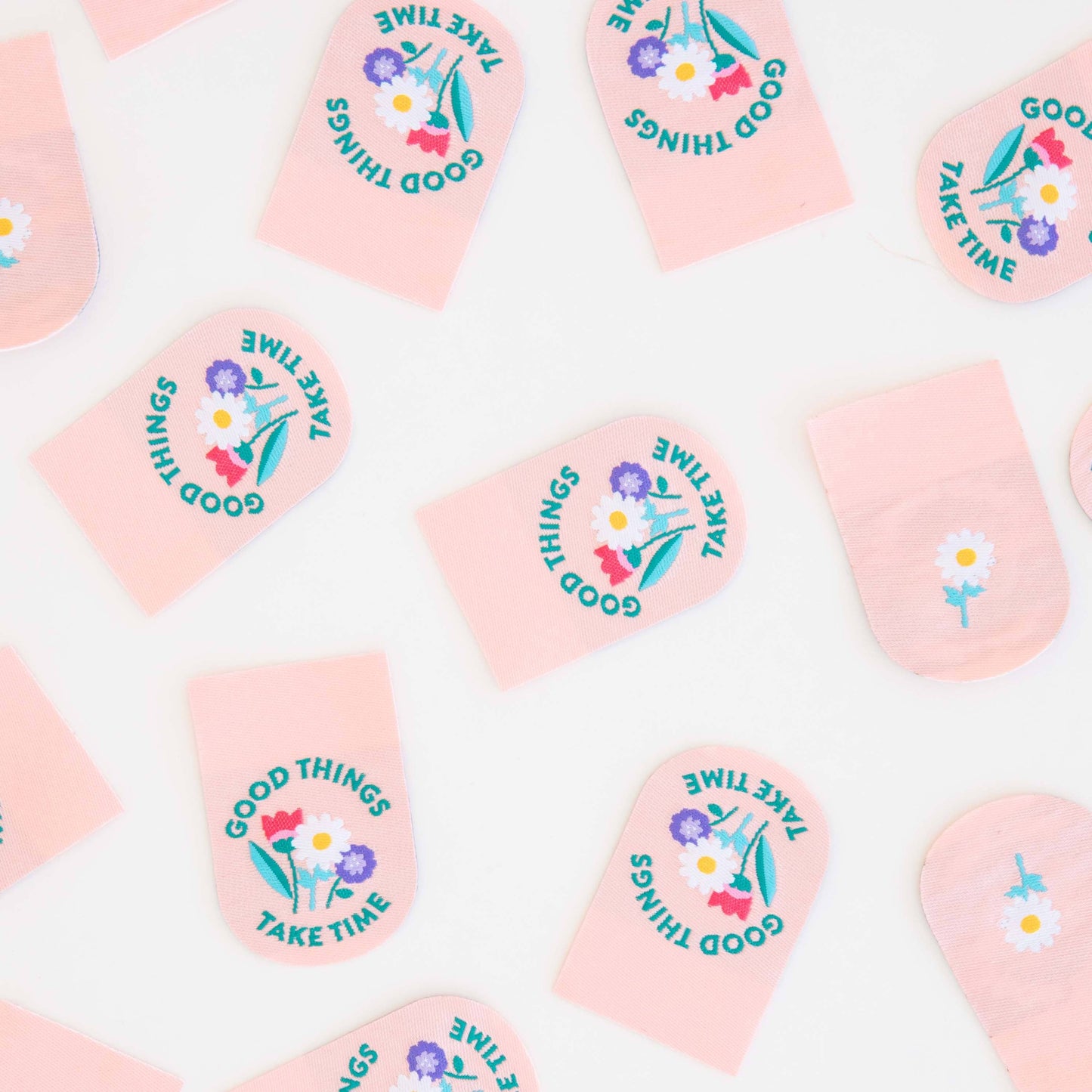 Sarah Hearts - Good Things Take Time Woven Labels