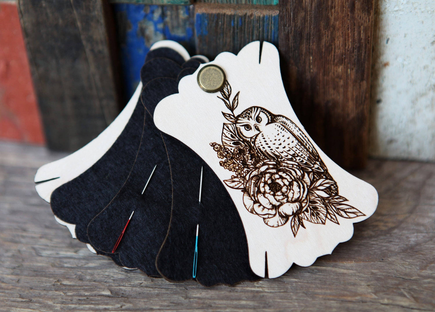 Sunrise Grove - Owl Needle Minder for Sewing, Embroidery & Cross Stitch