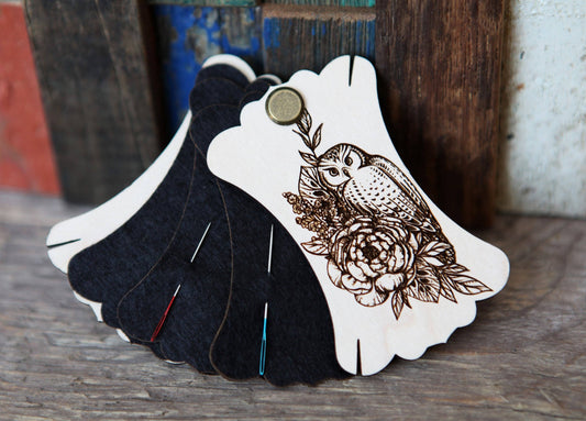 Sunrise Grove - Owl Needle Minder for Sewing, Embroidery & Cross Stitch