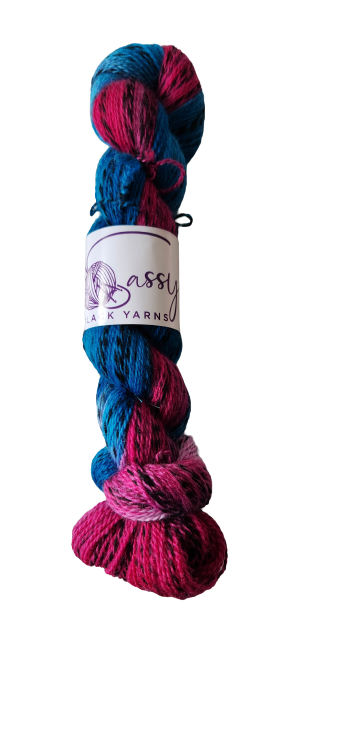 Sassy Black Yarns: Bubblegum Blue ~ Zebra