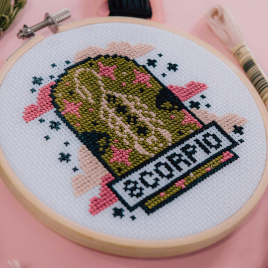 Innocent Bones 'Scorpio' Zodiac Star Sign Cross Stitch Kit