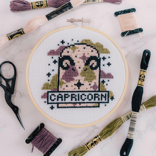 Innocent Bones 'Capricorn' Zodiac Star Sign Cross Stitch Kit