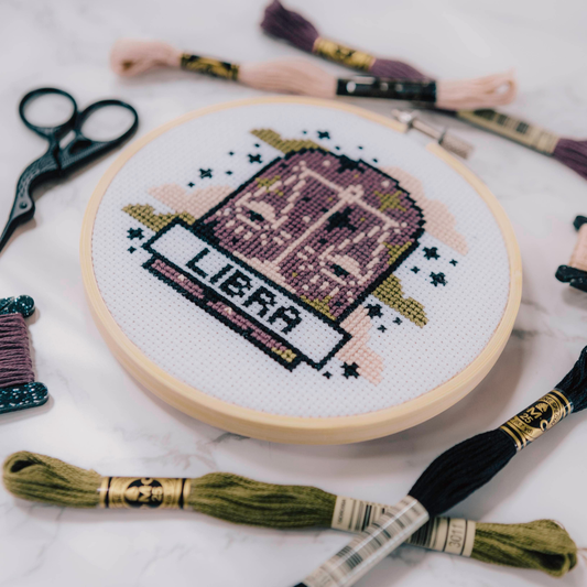 Innocent Bones 'Libra' Zodiac Star Sign Cross Stitch Kit