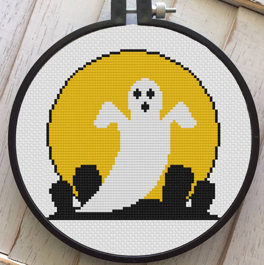 Vintage Halloween Ghost Stitch Kit - Spot Colors