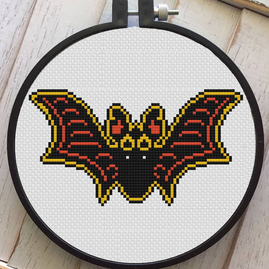 Vintage Halloween Bat Stitch Kit - Spot Colors