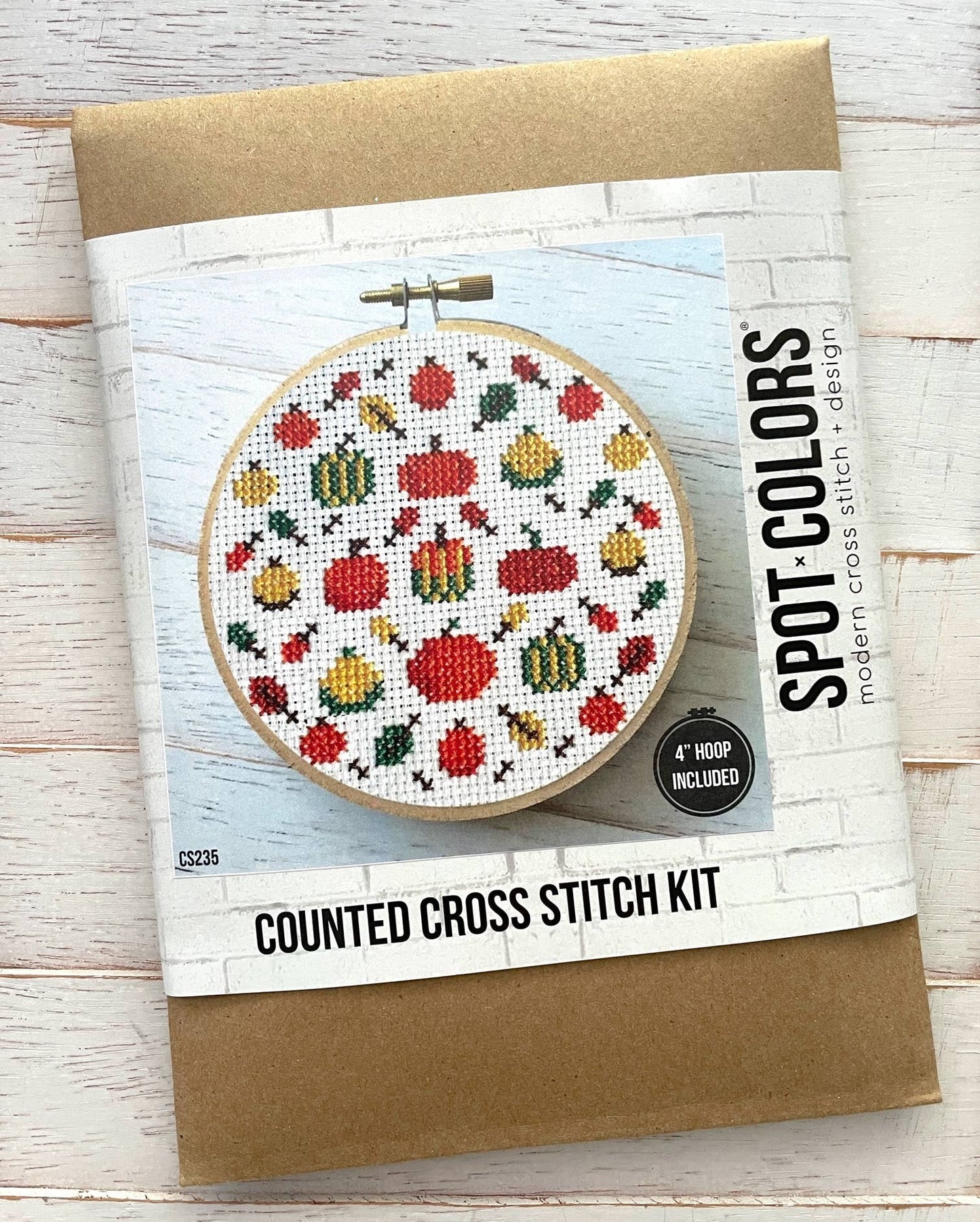 Pumpkin Fest Counted Cross Stitch DIY KIT - Spot Colors