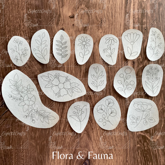 Eight22Crafts: Stick and Stitch Embroidery Designs: Flora & Fauna