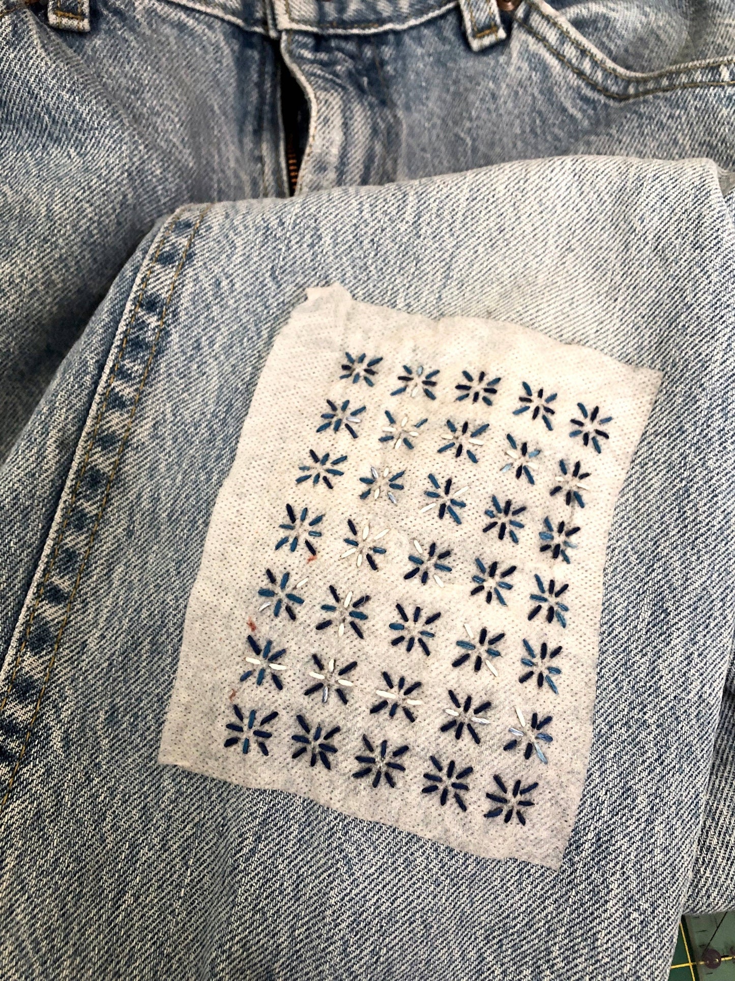 Wren Bird Arts - Washable Mending Patterns #1 Blue