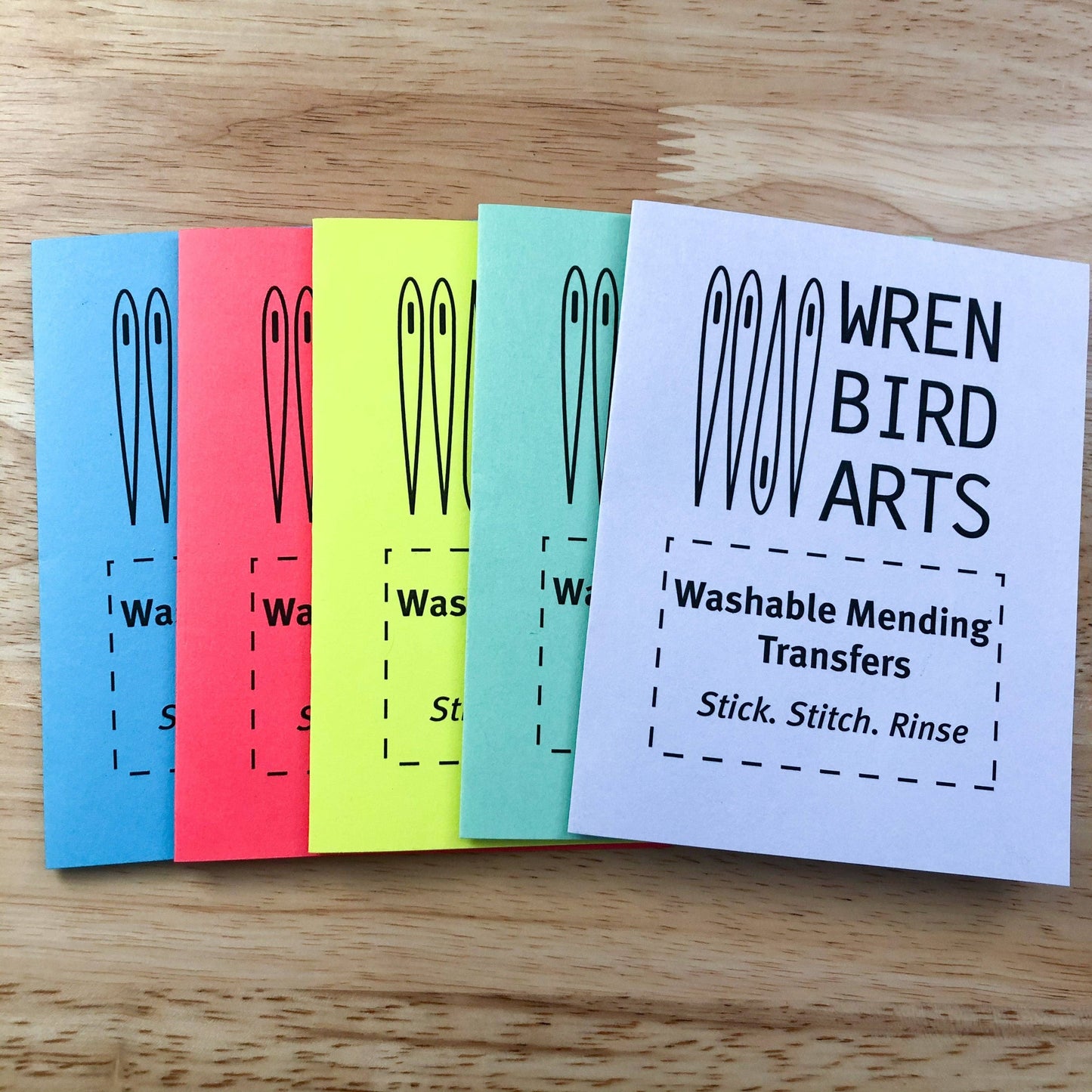 Wren Bird Arts - Washable Mending Transfers #4 Green Patterns