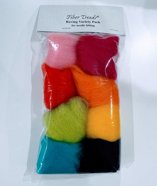 Fiber Trends - Packaged Wool Roving - Color Variety Pack