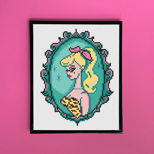 Cameo Doll: Blonde by Fluff Counted Cross Stitch Kit