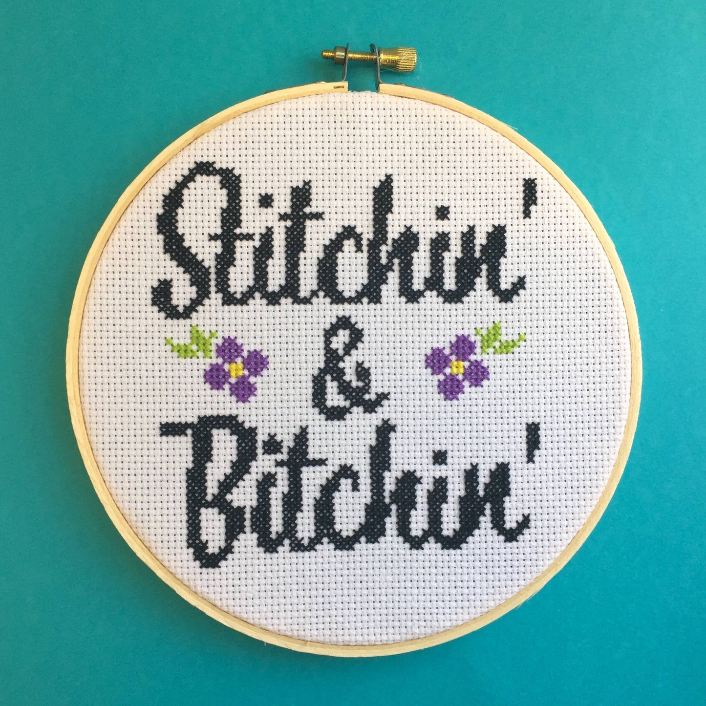 Spot Colors: Stitchin' & Bitchin' Counted Cross Stitch DIY KIT