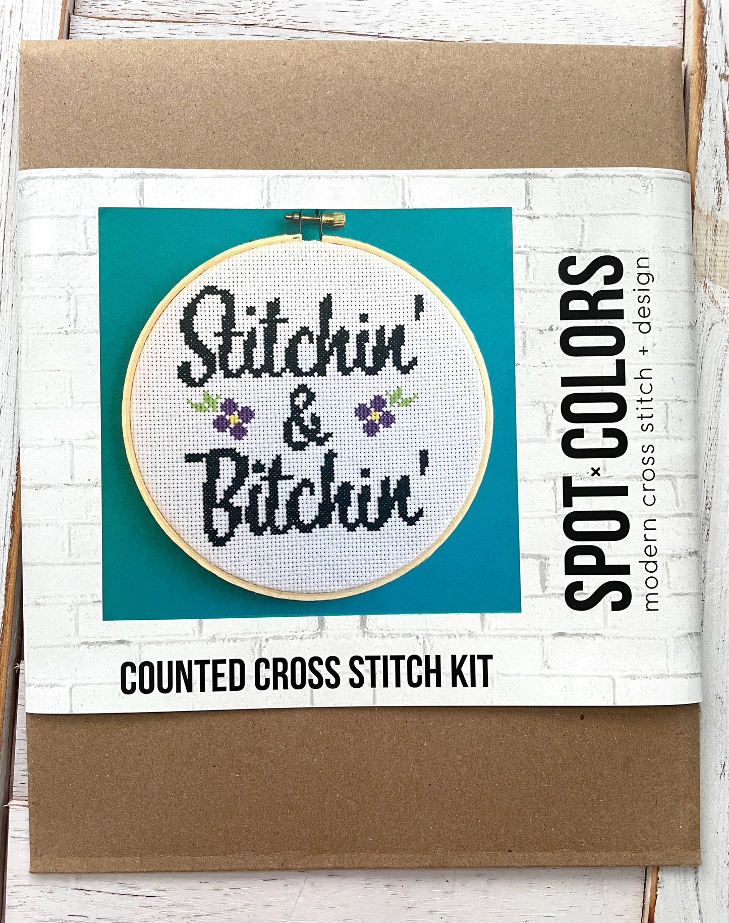 Spot Colors: Stitchin' & Bitchin' Counted Cross Stitch DIY KIT