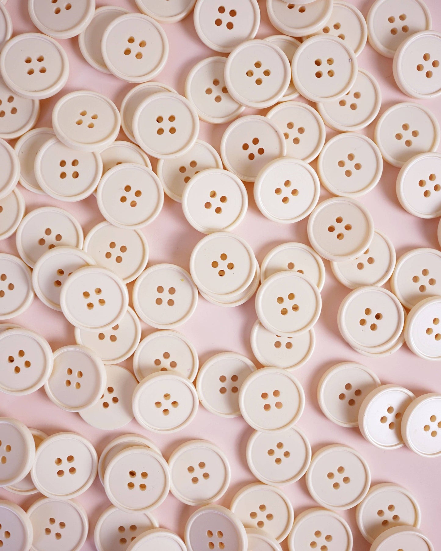 Cream Puff Retro Buttons: Set of 6
