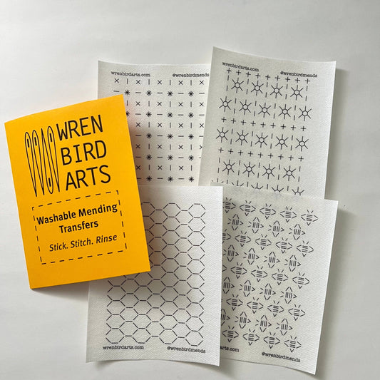 Wren Bird Arts - Washable Mending Patterns Gold Set #7