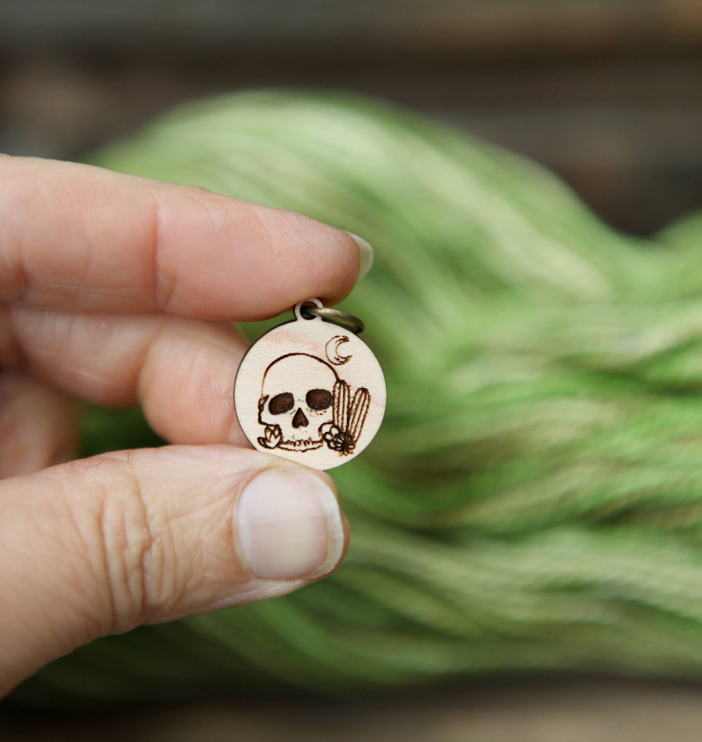 Sunrise Grove - Death Valley Stitch Markers Set - Skulls, Cactus, Flowers