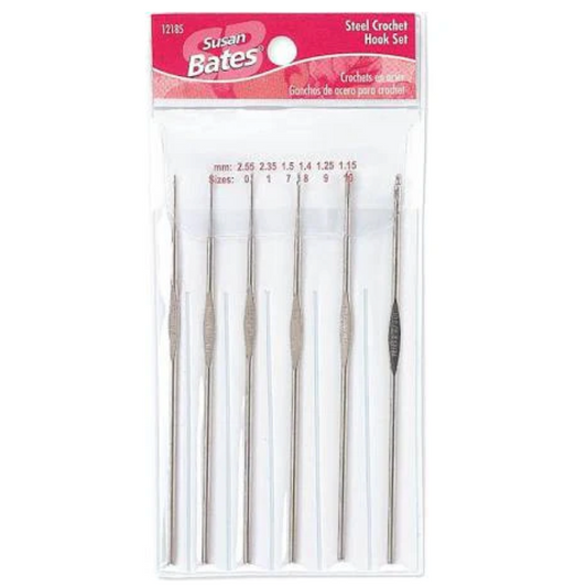 Susan Bates - Steelite Crochet Hook Set - 6 Sizes