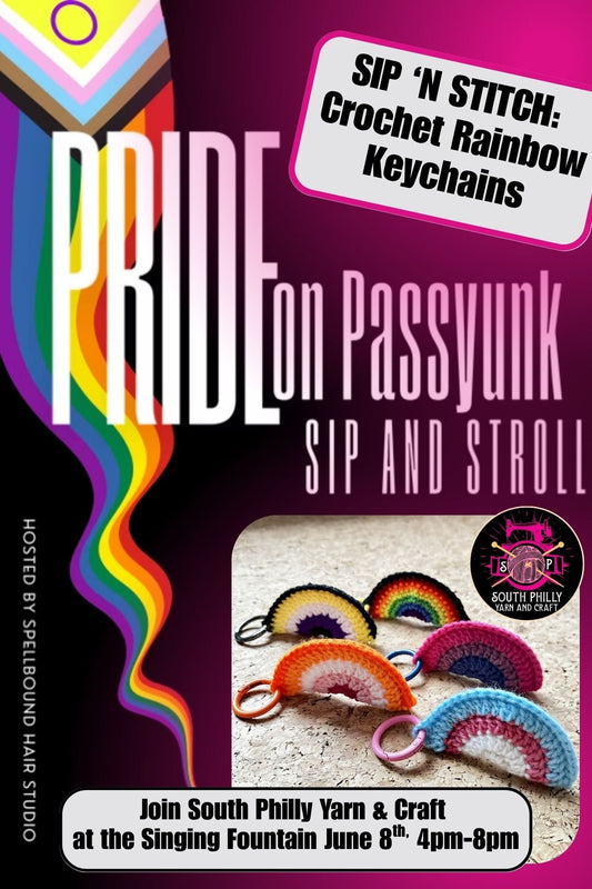 Sip 'N Stitch: Crochet Rainbow Keychain