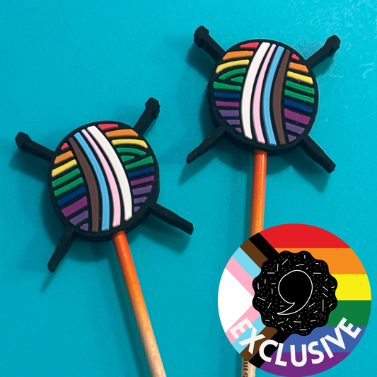Comma Craft: *Exclusive* Knitting Needle Point Protectors - Pride Yarn