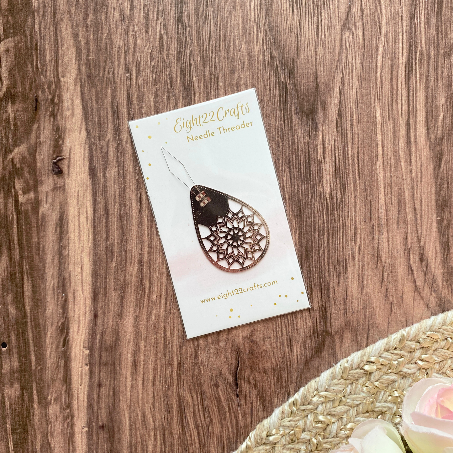 Eight22Crafts: Rose Gold Needle Threader for Hand Sewing and Embroidery