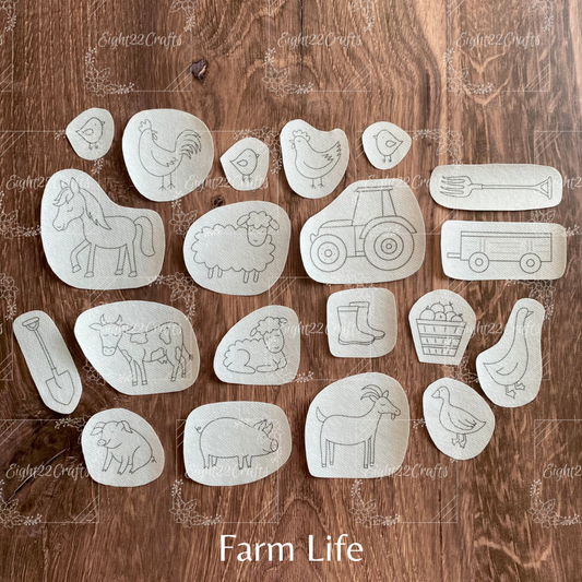 Eight22Crafts: Stick and Stitch Embroidery Designs: Farm Life