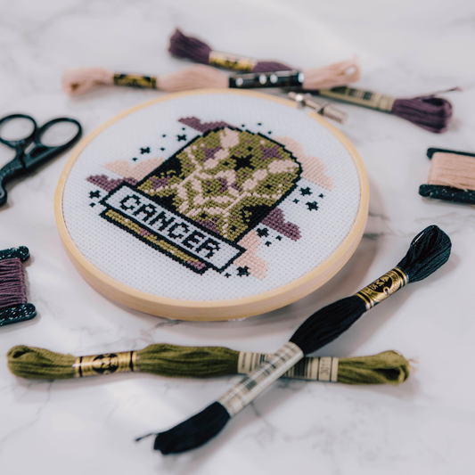 Innocent Bones 'Cancer' Zodiac Star Sign Cross Stitch Kit