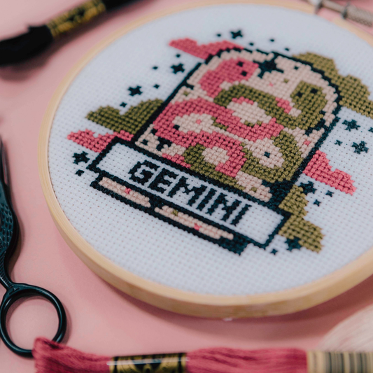 Innocent Bones 'Gemini' Zodiac Star Sign Cross Stitch Kit
