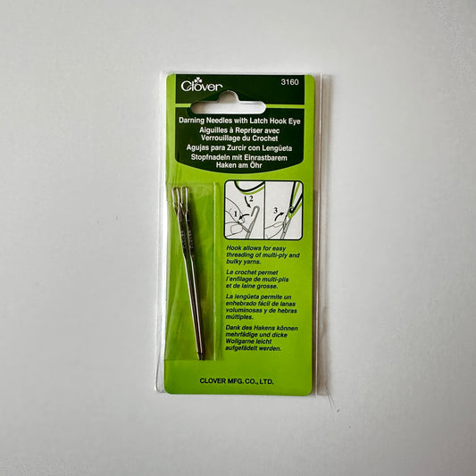 Clover Darning Needles with Latch Hook Eye
