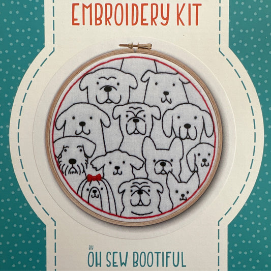 Dogs Pet Handmade Embroidery Kit Hoop Art
