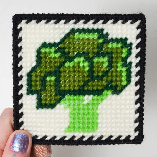 Broccoli Needlepoint Kit by Make and Mend