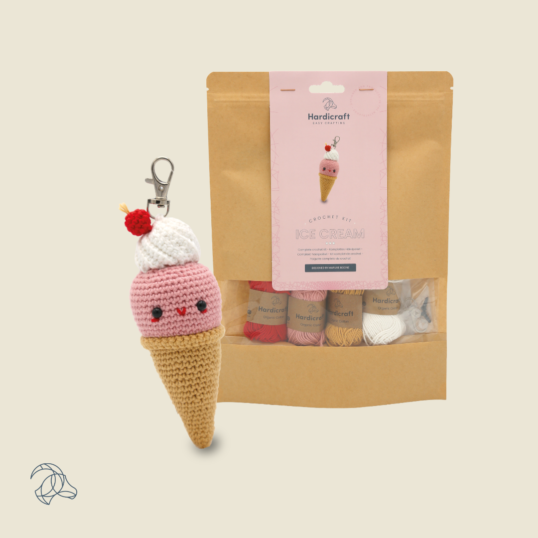 Hardicraft DIY Crochet Kit - Ice Cream Bag Charm