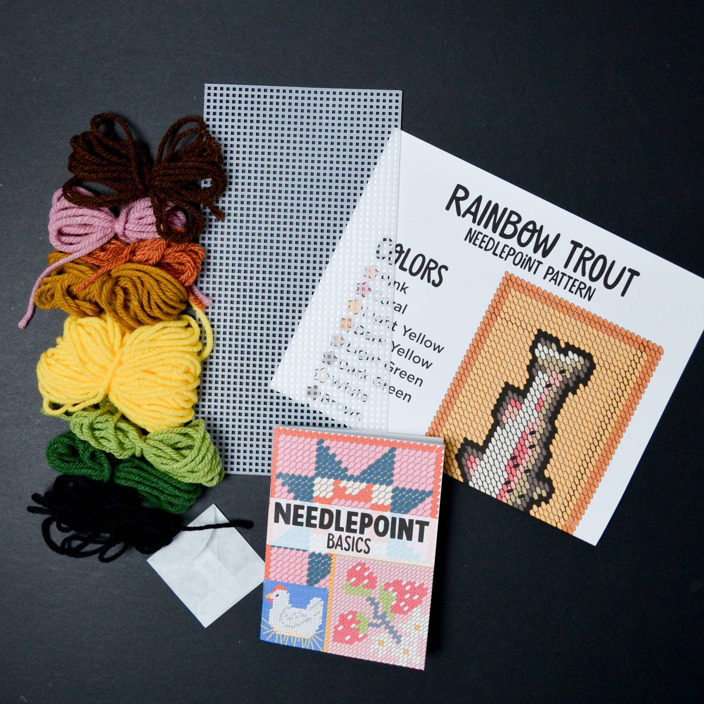 Rainbow Trout Needlepoint Kit by Make and Mend