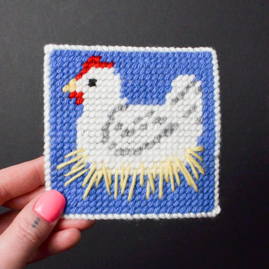Chill Chicken Needlepoint Kit Broccoli Needlepoint Kit by Make and Mend
