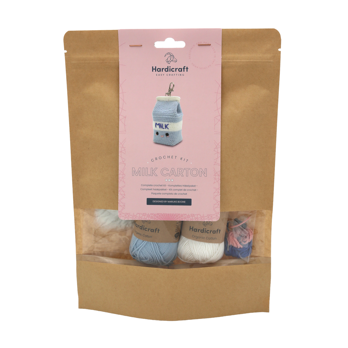 Hardicraft DIY Crochet Kit - Milk Carton Bag Charm