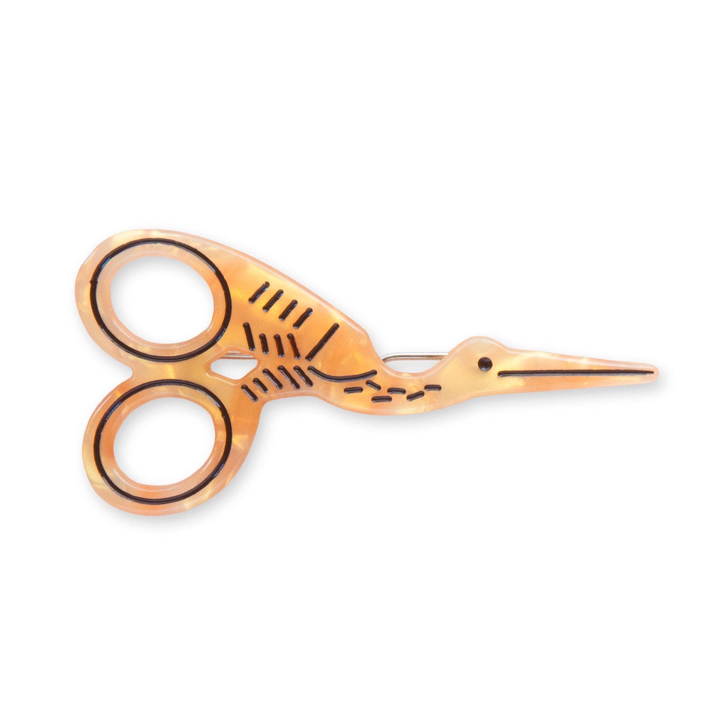 Sarah Hearts Stork Scissors Hair Clip