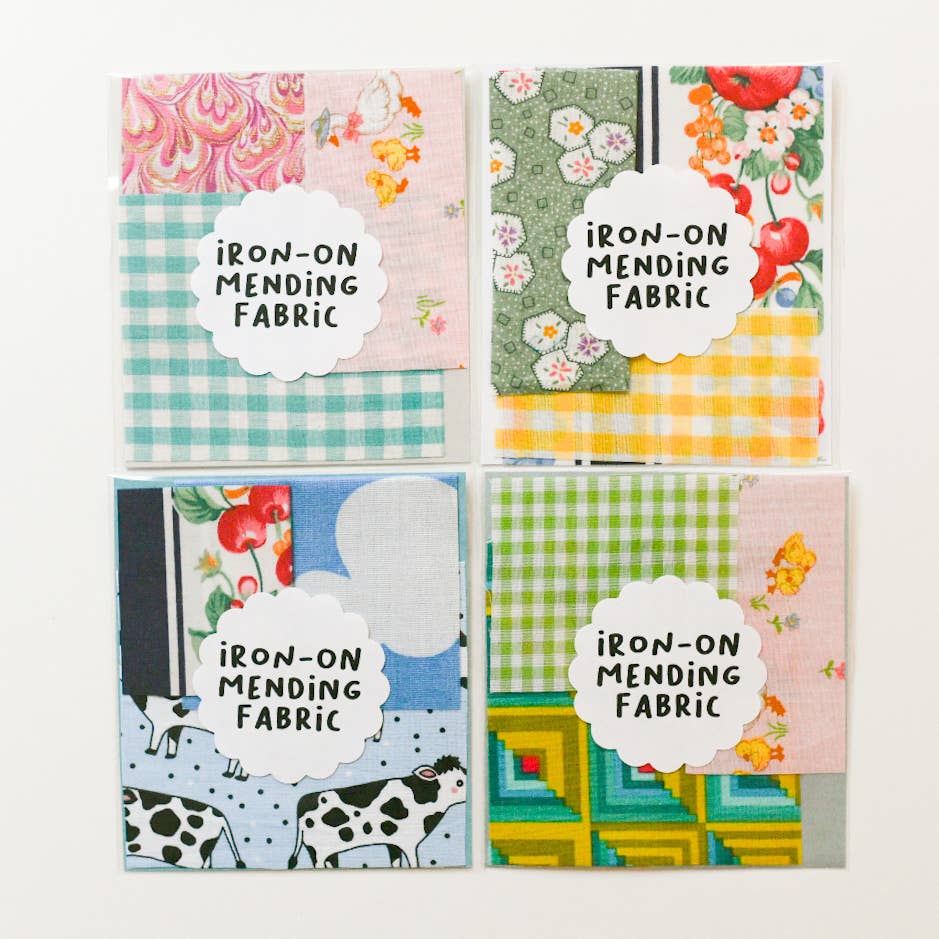Iron-On Mending Fabric Patch Pack by Make and Mend