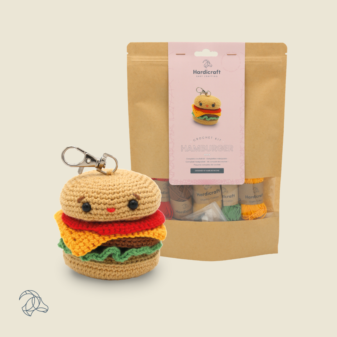 Hardicraft DIY Crochet Kit - Hamburger Bag Charm