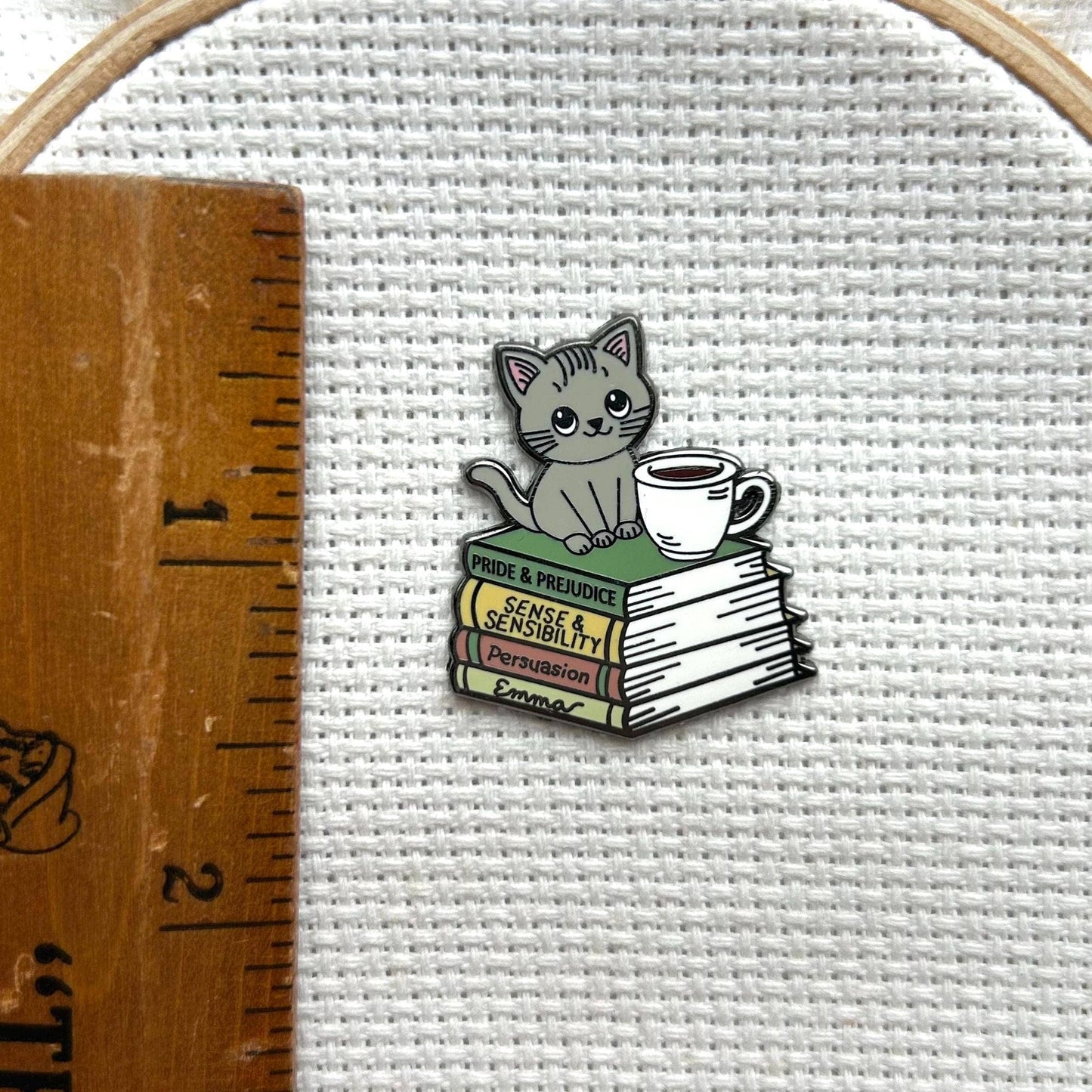 Snarky Crafter Cats, Coffee and Jane Austen: Emma, Sense & Sensibility, Pride and Prejudice, Persuasion Books Needle Minder